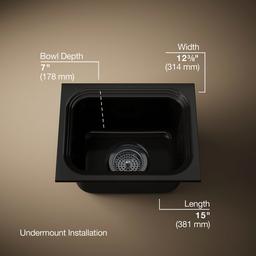 NorthlandE 15'' undermount single-bowl bar sink - image 3