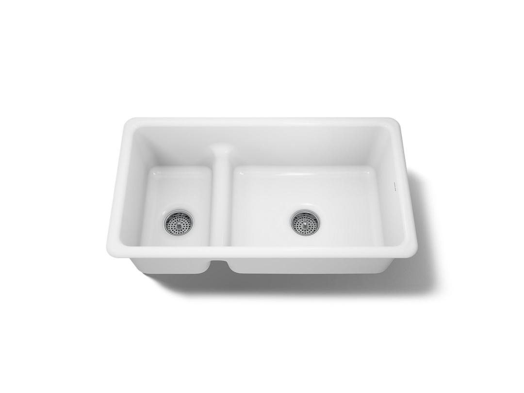 Kohler | Iron/Tones | Drop In Kitchen Sink - White by Kohler