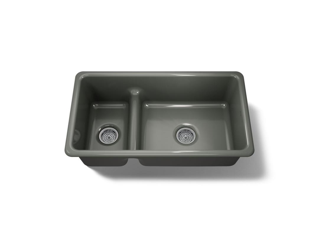 Kohler | Iron/Tones | Drop In Kitchen Sink - Thunder Grey by Kohler