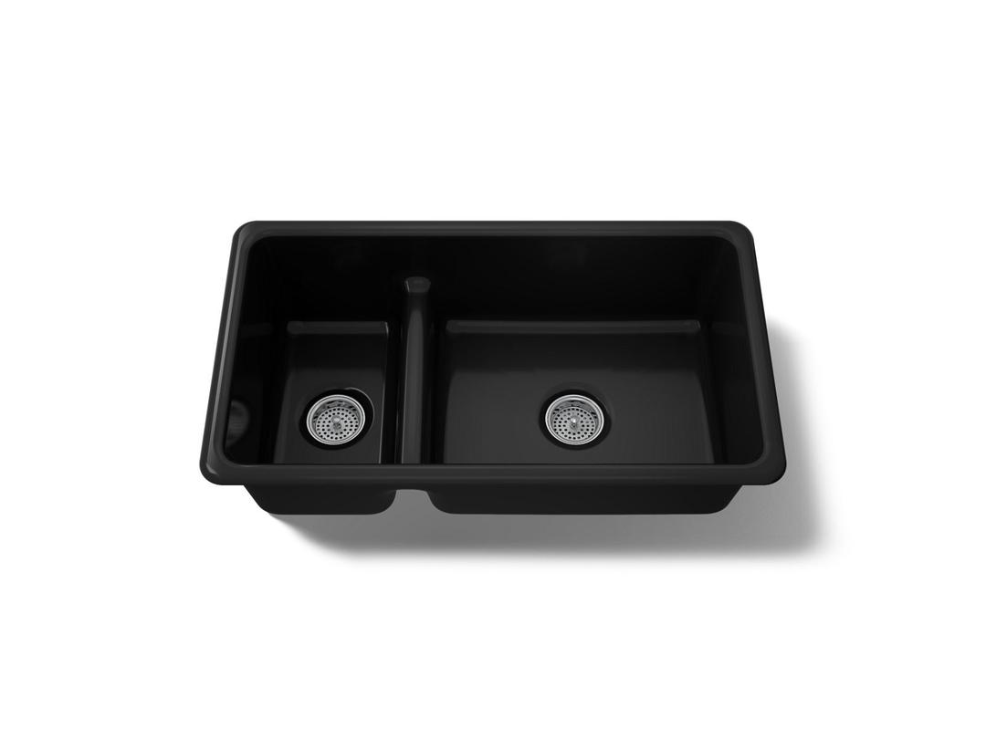 Kohler | Iron/Tones | Drop In Kitchen Sink - Black by Kohler