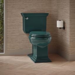 Kohler Memoirs Stately Two-piece elongated with concealed trapway, 1.28 gpf - Teal - image 2