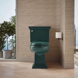 Kohler Memoirs Stately Two-piece elongated with concealed trapway, 1.28 gpf - Teal - image 4