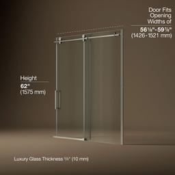 Kohler | Composed | Shower Door - Anodized Brushed Nickel - image 3
