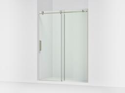 Kohler ComposedE Sliding shower door, 78'' H x 56-1/8 - 59-7/8'' W, with 3/8'' thick Crystal Clear glass - Anodized Brushed Nickel - image 1