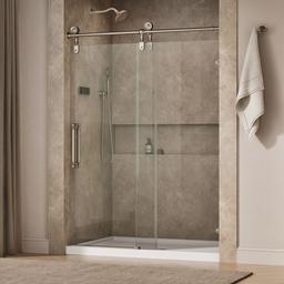 ArtifactsE 80-7/8'' H sliding shower door with 3/8''-thick glass - Vibrant Brushed Nickel - image 2