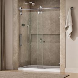 ArtifactsE 80-7/8'' H sliding shower door with 3/8''-thick glass - Polished Chrome - image 2