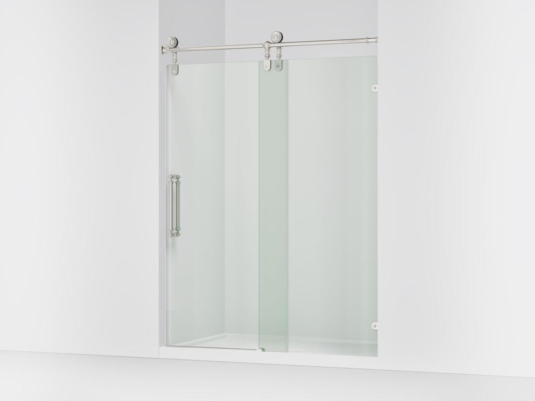 ArtifactsE 80-7/8'' H sliding shower door with 3/8''-thick glass - Vibrant Polished Nickel by Kohler