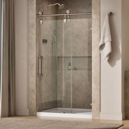 ArtifactsE 80-7/8'' H sliding shower door with 3/8''-thick glass - Vibrant Brushed Nickel - image 2