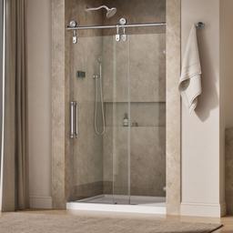ArtifactsE 80-7/8'' H sliding shower door with 3/8''-thick glass - Polished Chrome - image 2