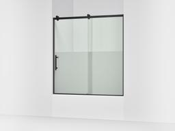Kohler Rely 62-1/2'' H sliding bath door with 3/8''-thick glass - Matte Black - image 1