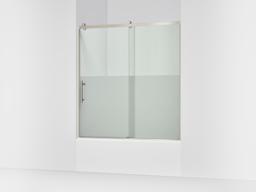 Kohler Rely 62-1/2'' H sliding bath door with 3/8''-thick glass - Anodized Brushed Nickel - image 1