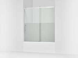 Kohler Rely 62-1/2'' H sliding bath door with 3/8''-thick glass - Bright Polished Silver - image 1