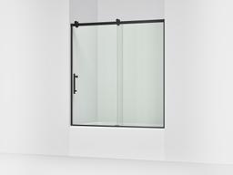 Kohler Rely 62-1/2'' H sliding bath door with 3/8''-thick glass - Matte Black - image 1