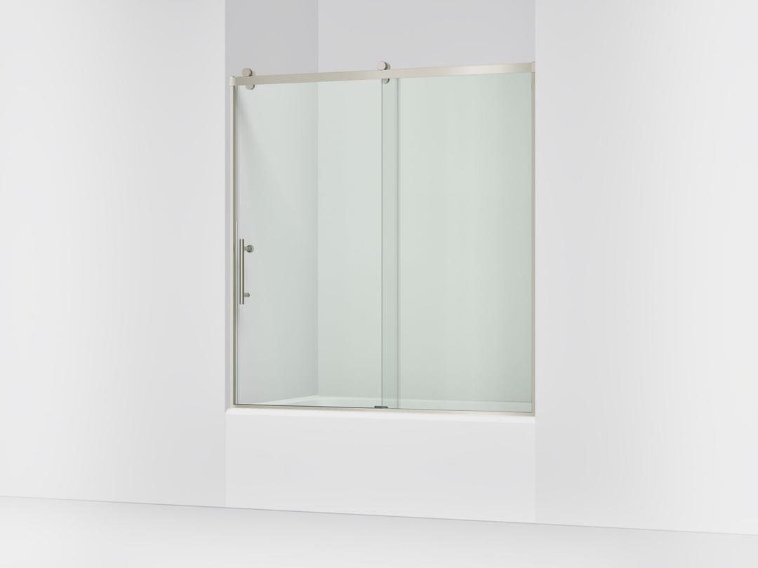 Kohler Rely 62-1/2'' H sliding bath door with 3/8''-thick glass - Anodized Brushed Nickel by Kohler