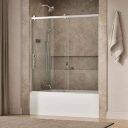 Kohler Rely 62-1/2'' H sliding bath door with 3/8''-thick glass - Bright Polished Silver - image 2