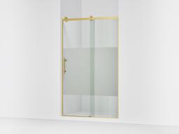 Kohler Rely 77'' H sliding shower door with 3/8''-thick glass - Vibrant Brushed Moderne Brass - image 1