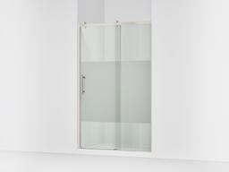 Kohler Rely 77'' H sliding shower door with 3/8''-thick glass - Anodized Brushed Nickel - image 1