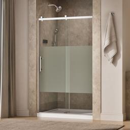 Kohler Rely 77'' H sliding shower door with 3/8''-thick glass - Bright Polished Silver - image 2