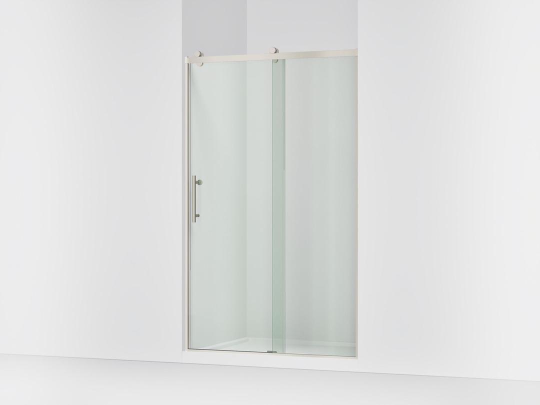Kohler Rely 77'' H sliding shower door with 3/8''-thick glass - Anodized Brushed Nickel by Kohler