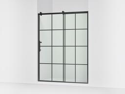 Kohler Rely 77'' H sliding shower door with 3/8''-thick glass - Matte Black - image 1