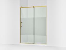 Kohler Rely 77'' H sliding shower door with 3/8''-thick glass - Vibrant Brushed Moderne Brass - image 1