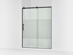 Kohler Rely 77'' H sliding shower door with 3/8''-thick glass - Matte Black - image 1