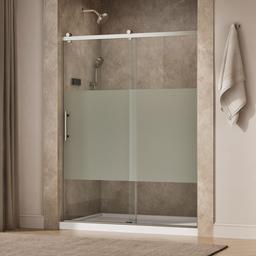 Kohler Rely 77'' H sliding shower door with 3/8''-thick glass - Anodized Brushed Nickel - image 2