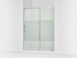 Kohler Rely 77'' H sliding shower door with 3/8''-thick glass - Anodized Brushed Nickel - image 1