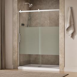 Kohler Rely 77'' H sliding shower door with 3/8''-thick glass - Bright Polished Silver - image 2