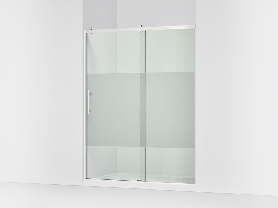 Kohler Rely 77'' H sliding shower door with 3/8''-thick glass - Bright Polished Silver by Kohler