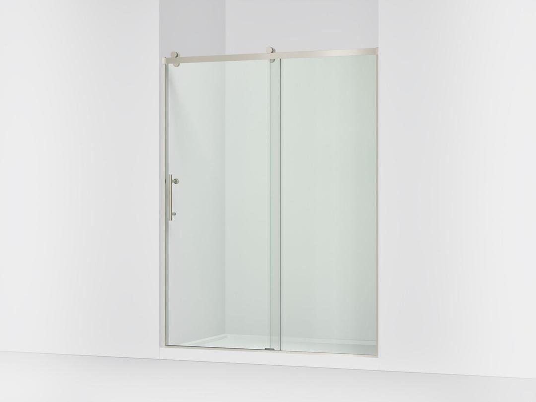 Kohler Rely 77'' H sliding shower door with 3/8''-thick glass - Anodized Brushed Nickel by Kohler