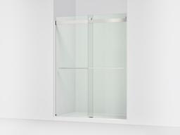 Kohler Levity Plus Frameless sliding shower door, 77-9/16'' H x 56-5/8 - 59-5/8'' W, with 5/16''-thick Crystal Clear glass - Bright Polished Silver - image 1