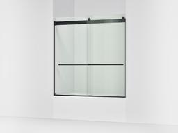 Kohler Levity Plus 61-9/16'' H sliding bath door with 3/8''-thick glass - Matte Black - image 1