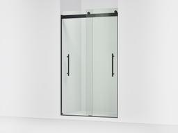 Kohler Levity Plus Frameless sliding shower door, 81-5/8'' H x 44-5/8 - 47-5/8'' W, with 3/8''-thick Crystal Clear glass - Matte Black - image 1