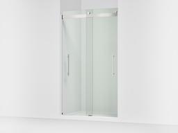 Kohler Levity Plus Frameless sliding shower door, 81-5/8'' H x 44-5/8 - 47-5/8'' W, with 3/8''-thick Crystal Clear glass - Bright Polished Silver - image 1