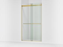 Kohler Levity Plus Frameless sliding shower door, 81-5/8'' H x 44-5/8 - 47-5/8'' W, with 3/8''-thick Crystal Clear glass - Vibrant Brushed Moderne Brass - image 1