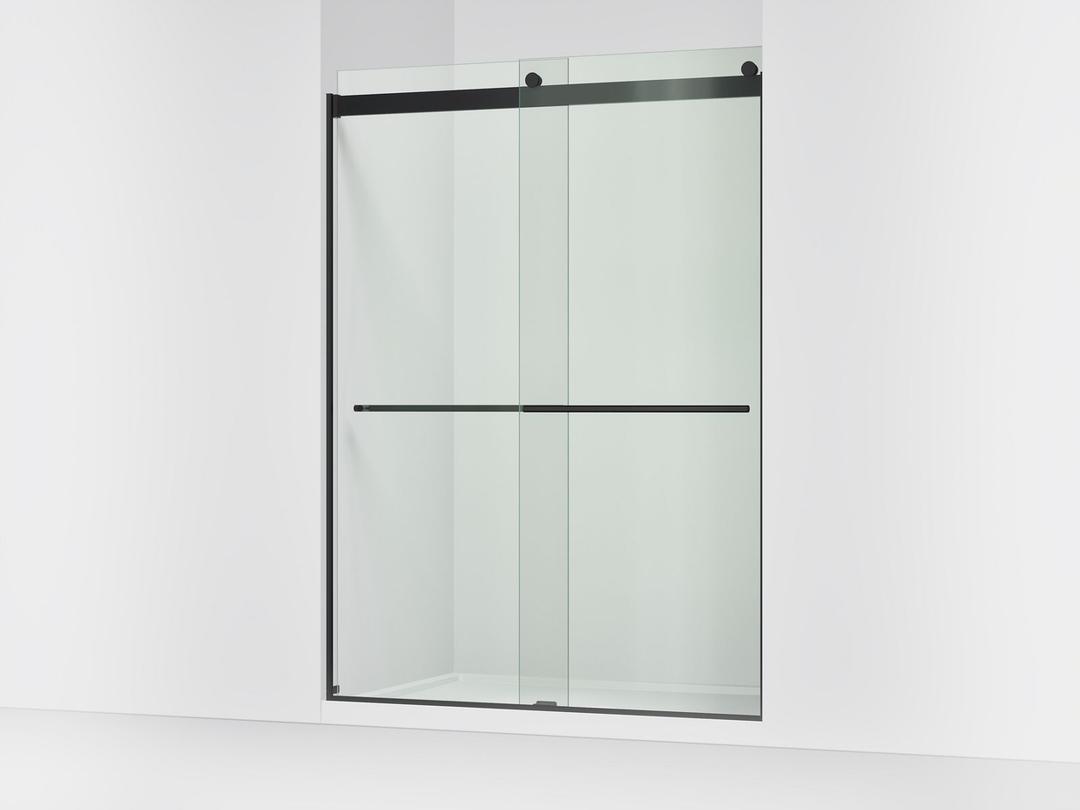 Kohler Levity Plus 81-5/8'' H sliding shower door with 3/8''-thick glass - Matte Black by Kohler