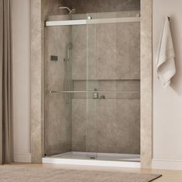 Kohler Levity Plus 81-5/8'' H sliding shower door with 3/8''-thick glass - Anodized Brushed Nickel - image 2