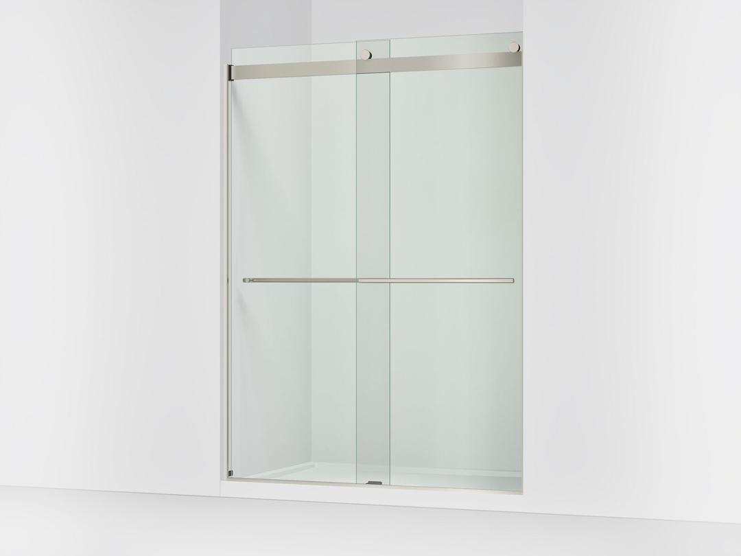 Kohler Levity Plus 81-5/8'' H sliding shower door with 3/8''-thick glass - Anodized Brushed Nickel by Kohler