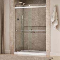 Kohler Levity Plus 81-5/8'' H sliding shower door with 3/8''-thick glass - Bright Polished Silver - image 2