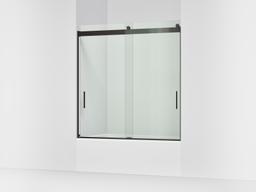 Kohler Levity 62'' H sliding bath door with 1/4''-thick glass - Anodized Dark Bronze - image 1
