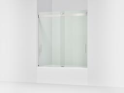 Kohler Levity 62'' H sliding bath door with 1/4''-thick glass - Bright Silver - image 1