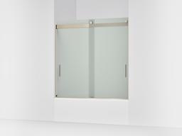 Kohler Levity Sliding bath door, 59-3/4'' H x 56-5/8 - 59-5/8'' W, with 1/4'' thick Frosted glass - Anodized Brushed Bronze - image 1