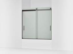 Kohler Levity Sliding bath door, 59-3/4'' H x 56-5/8 - 59-5/8'' W, with 1/4'' thick Frosted glass - Anodized Dark Bronze - image 1