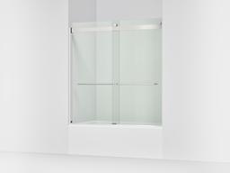 Kohler Levity Sliding bath door, 62'' H x 56-5/8 - 59-5/8'' W, with 1/4'' thick Crystal Clear glass - Bright Silver - image 1