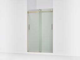 Kohler Levity Sliding shower door, 74'' H x 43-5/8 - 47-5/8'' W, with 1/4'' thick Frosted glass - Anodized Brushed Bronze - image 1