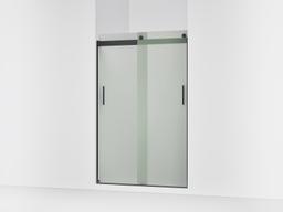 Kohler Levity Sliding shower door, 74'' H x 43-5/8 - 47-5/8'' W, with 1/4'' thick Frosted glass - Matte Black - image 1