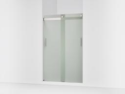 Kohler Levity Sliding shower door, 74'' H x 43-5/8 - 47-5/8'' W, with 1/4'' thick Frosted glass - Matte Nickel - image 1