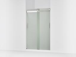 Kohler Levity Sliding shower door, 74'' H x 43-5/8 - 47-5/8'' W, with 1/4'' thick Frosted glass - Bright Silver - image 1