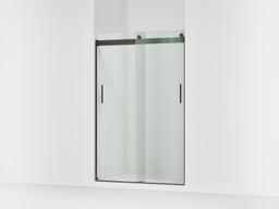 Kohler Levity Sliding shower door, 74'' H x 43-5/8 - 47-5/8'' W, with 1/4'' thick Crystal Clear glass - Anodized Dark Bronze - image 1